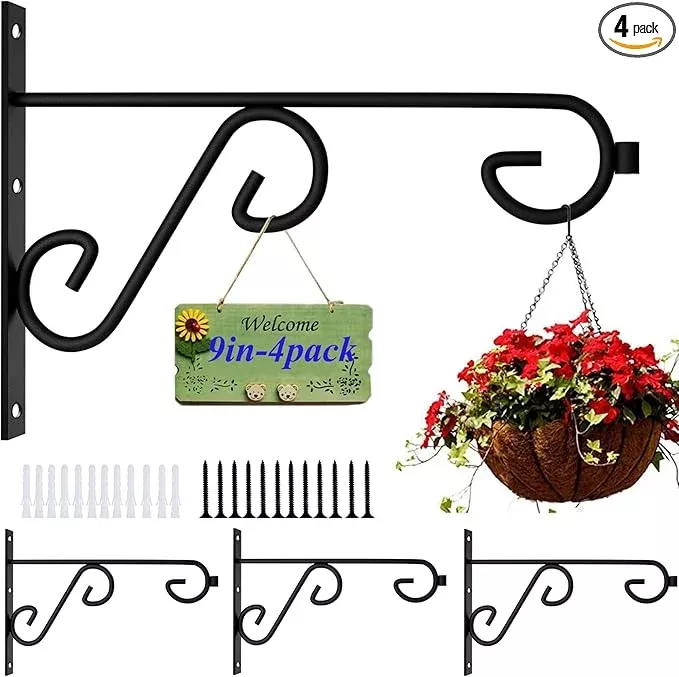 plant-hook-4pcs-hanging-basket-hooks-9in-plant-hangers-outdoor-indoor-black-plan Plant Hook 4Pcs Hanging Basket Hooks,9in Plant Hangers Outdoor/Indoor,Black Plant Bracket Hook for Hanging Flower Baskets,Bird Feeder Hanger