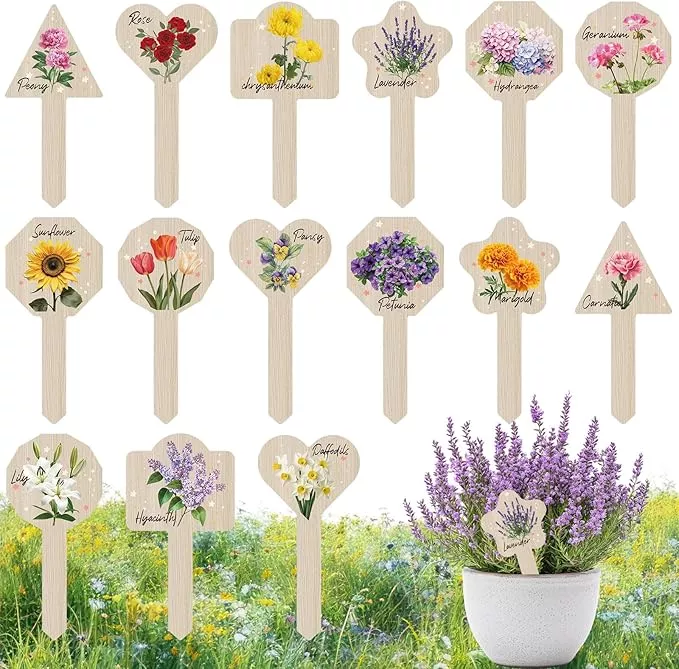 plant-label-signs-15pack-flower-plant-markers-herb-plant-tags-outdoor-garden-wat Plant Label Signs- 15PACK Flower Plant Markers, Herb Plant Tags for Outdoor Garden Waterproof, Gardening Supplies with Names, Indoor Patio Tags for Greenhouse Flowers Greenery Seedling