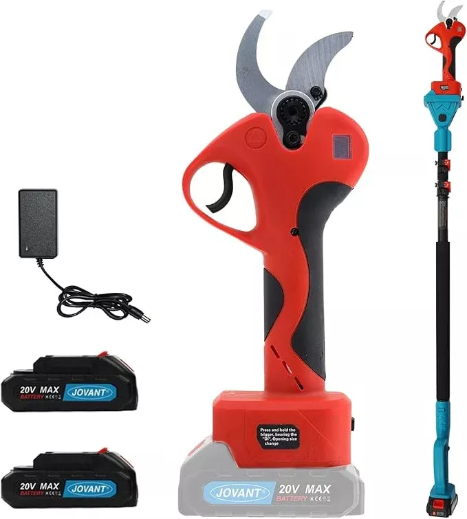 pole-electric-pruning-shears-with-portable-bag-pole-1-6inch-4cm-electric-pruner- Pole Electric Pruning Shears with Portable Bag.Pole 1.6Inch(4CM) Electric Pruner for Tree Trimming Pole Tree Trimmer with 2Pcs 2000mAh Batteries(Jovant)
