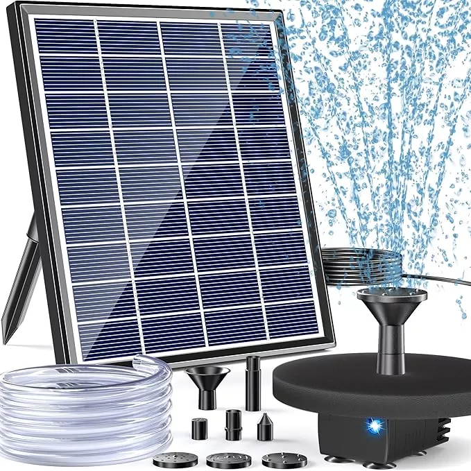 poposoap-solar-water-fountain-pump-bird-bath-6w-outdoor-solar-bird-bath-fountain POPOSOAP Solar Water Fountain Pump for Bird Bath, 6W Outdoor Solar Bird Bath Fountain Pump with DIY Tubing for Bird Bath, Ponds, Garden and Fish Tank