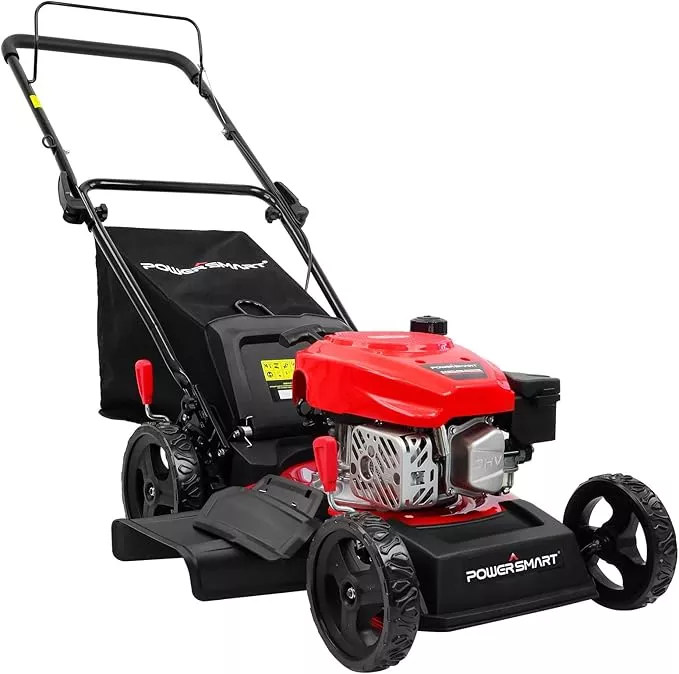 powersmart-lawn-mower-gas-powered-18-inch-144cc-engine-3-in-1-walk-behind-push-l PowerSmart Lawn Mower Gas Powered, 18-Inch 144cc Engine 3-in-1 Walk-Behind Push Lawn Mower, Oil Included