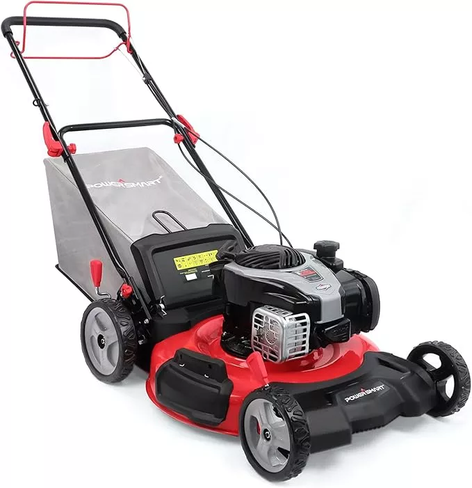 powersmart-self-propelled-gas-lawn-mower-22-inch-with-140cc-briggs-stratton-e550 PowerSmart Self Propelled Gas Lawn Mower, 22-Inch with 140cc Briggs and Stratton E550 Engine 3-in-1 Rear-Wheel Drive Lawnmower with Bagging