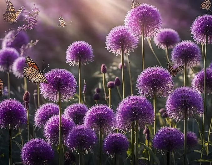 purple-allium-bulbs-planting-easy-to-grow-perennial-flowers-top-size-bulbs-large Purple Allium Bulbs for Planting - Easy to Grow Perennial Flowers, Top Size Bulbs, Large Spherical Blooms (20 Bulbs)
