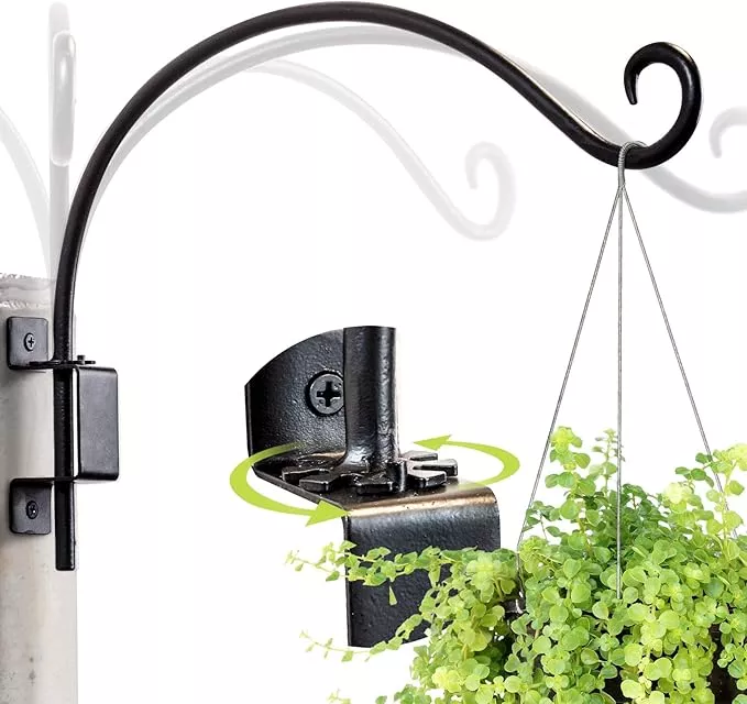 qiang-ni-swivel-plant-hanger-bracket-bird-feeder-hanger-outdoor-wall-mount-16-16 Qiang Ni Swivel Plant Hanger Bracket: Bird Feeder Hanger for Outdoor Wall Mount (16 - A, 16 Inch)