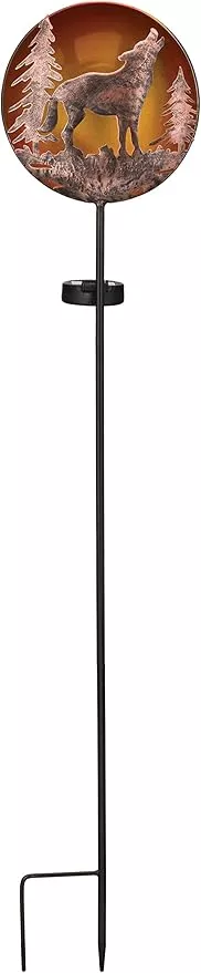 regal-art-gift-solar-stake-lights-outdoor-led-powered-garden-stakes-decorative-l Regal Art & Gift Solar Stake Lights, Outdoor LED Powered Garden Stakes, Decorative Lawn Pathway Lights for Yard, Patio, and Garden – Waterproof Stake Light, Wolf
