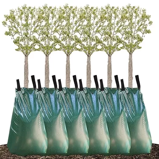 Remiawy Tree Watering Bag, 20 Gallon Slow Release Watering Bag for Trees, Tree Irrigation Bag Made of Durable PVC Material with Zipper (3 Pack 5-8 Hours Releasing Time)