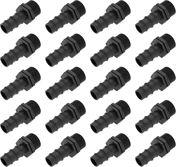 sing-f-ltd-20pcs-20mm-to-3-4-inch-couplings-irrigation-hose-connector-garden-hos SING F LTD 20pcs 20mm to 3/4 Inch Couplings Irrigation Hose Connector Garden Hose Connector Kit Barb Connector for Drip Irrigation System Garden Pipe Fitting