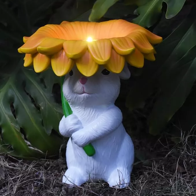 solar-garden-decor-bunny-garden-statue-easter-decorations-outdoor-resin-sunflowe Solar Garden Decor Bunny Garden Statue Easter Decorations Outdoor Resin Sunflower Rabbit Statue with Bird Feeder Patio Decor Bunny Figurines with Lights Yard Decorations Easter Gifts for Women