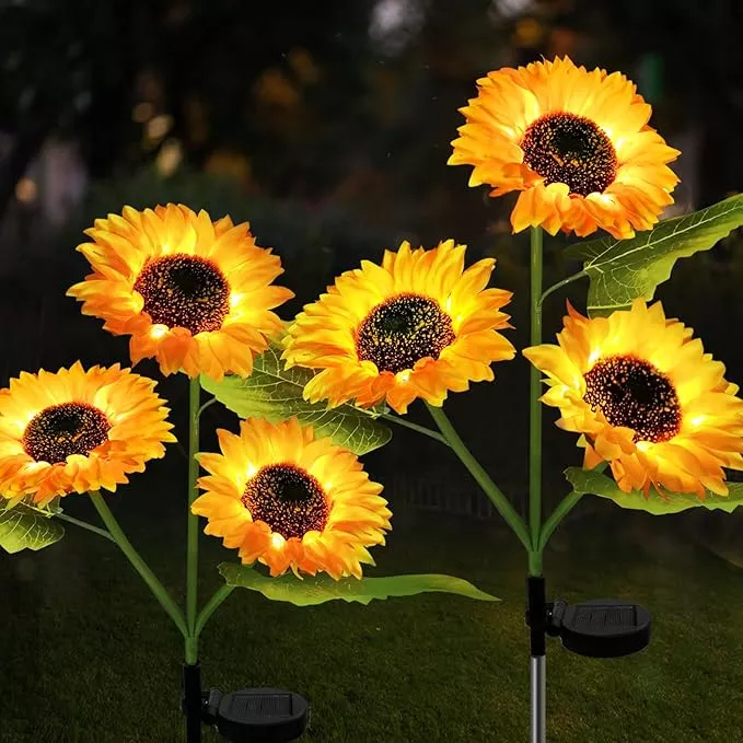 solar-garden-lights-outdoor-waterproof-2-pack-solar-powered-decorative-sunflower Solar Garden Lights Outdoor Waterproof, 2 Pack Solar Powered Decorative Sunflower Garden Stake Lights for Outdoor Patio Pathway Walkway Landscape Yard Cemetery Grave Decorations