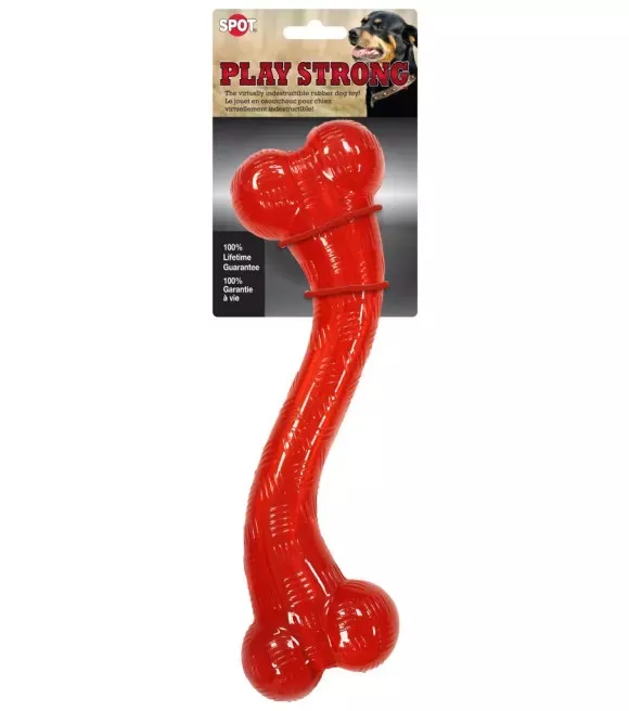 spot-play-strong-12-red-rubber-s-dog-bone-toy Spot, Play Strong 12" Red Rubber "S" Dog Bone Toy