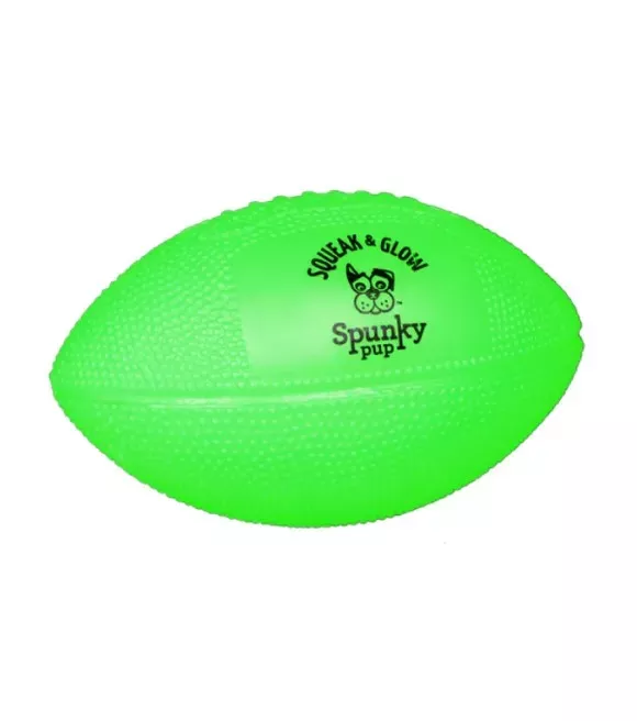 spunky-pup-assorted-squeak-glow-football Spunky Pup, Assorted Squeak & Glow Football