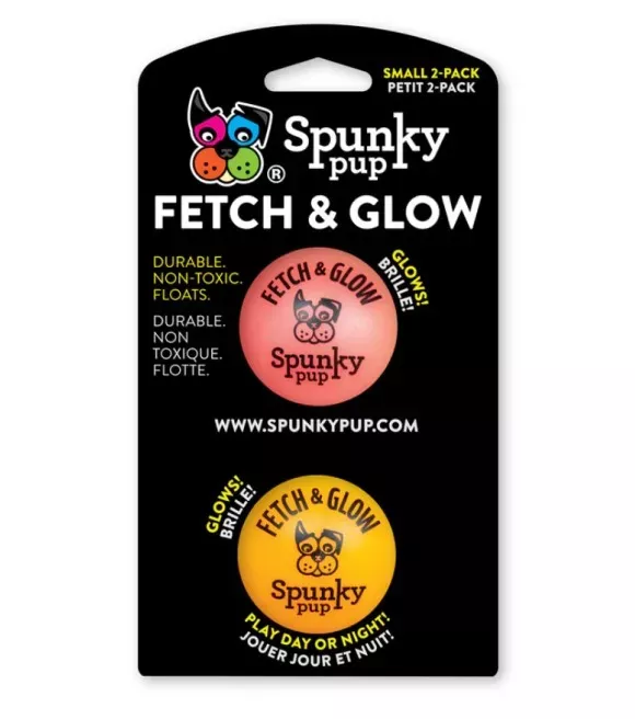 spunky-pup-small-assorted-fetch-glow-ball-2-pk Spunky Pup, Small Assorted Fetch & Glow Ball, 2 pk