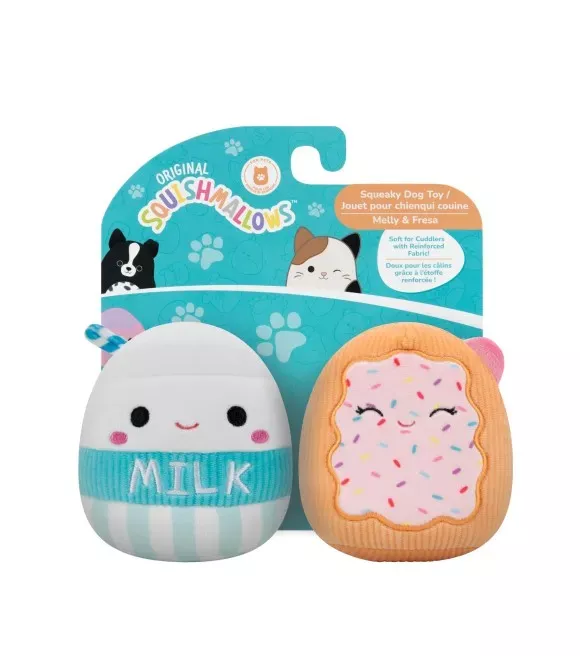 squishmallows-melly-fresa-breakfast-squeaky-dog-toys-2-pk Squishmallows, Melly & Fresa Breakfast Squeaky Dog Toys, 2 pk