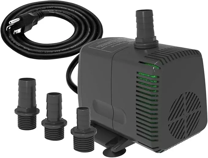 submersible-pump-880gph-3500l-h-60w-ultra-quiet-with-dry-burning-protection-10-2 Submersible Pump 880GPH (3500L/H 60W) Ultra Quiet with Dry Burning Protection 10.2ft High Lift for Fountains, Hydroponics, Ponds, Aquariums & More…