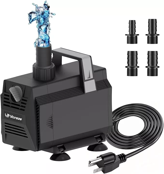 submersible-water-pump-880gph-45w-fountain-pumps-with-flow-control-pond-pump-sub Submersible Water Pump 880GPH/45W Fountain Pumps with Flow Control, Pond Pump Submersible Outdoor with 10ft 3-Core Power cable for Hydroponics, Aquarium, Waterfall, Statuary, Water feature