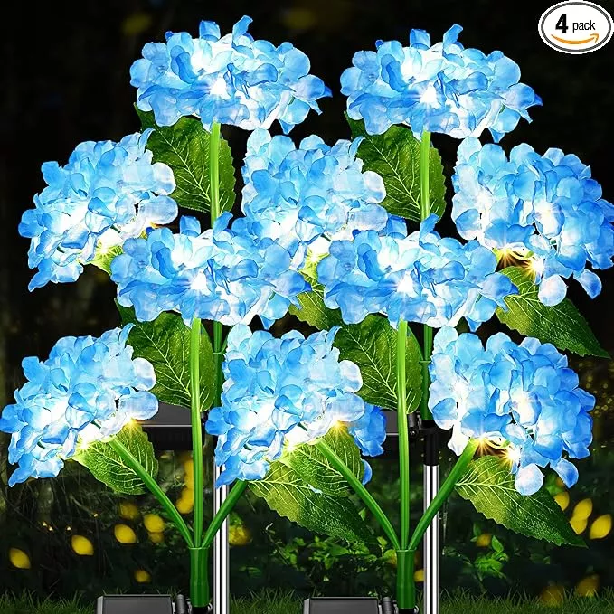 treela-4-pack-solar-lights-flowers-outdoor-waterproof-hydrangea-garden-stake-lig Treela 4 Pack Solar Lights Flowers Outdoor Waterproof Hydrangea Garden Stake Lights Realistic LED Flowers Powered Decorative Ground Solar Flower for Lawn Yard Backyard Decoration Gift(Blue, Purple)