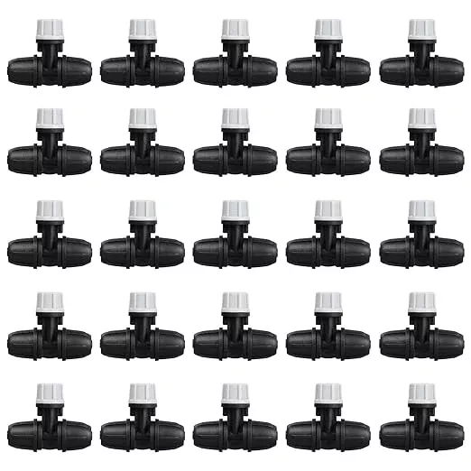 upgraded-micro-spray-irrigation-drippers-24-pieces-three-way-atomizing-nozzle-fi Upgraded Micro Spray Irrigation Drippers, 24 Pieces Three-Way Atomizing Nozzle Fitting for 1/4 Inch Tubing Lock Barbed Drip Line Parts Emitters for Garden Greenhouse Sprinkler Misting System