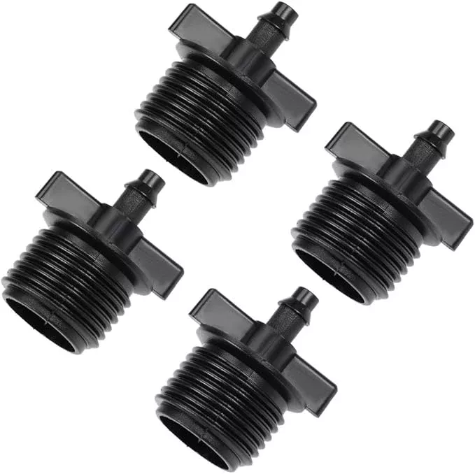 uxcell-barb-drip-pipe-connector-1-2-bspf-male-thread-4-7mm-hose-fitting-garden-a uxcell Barb Drip Pipe Connector 1/2 BSPF Male Thread 4/7mm Hose Fitting for Garden Agricultural Irrigation System, Plastic 20pcs
