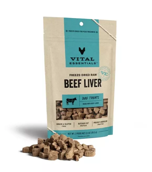 vital-essentials-freeze-dried-raw-beef-liver-dog-treats-2-1-oz Vital Essentials, Freeze-Dried Raw Beef Liver Dog Treats, 2.1 oz