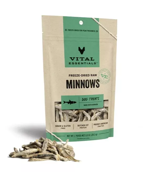 Vital Essentials, Freeze-Dried Raw Minnows Dog Treats, 1 oz