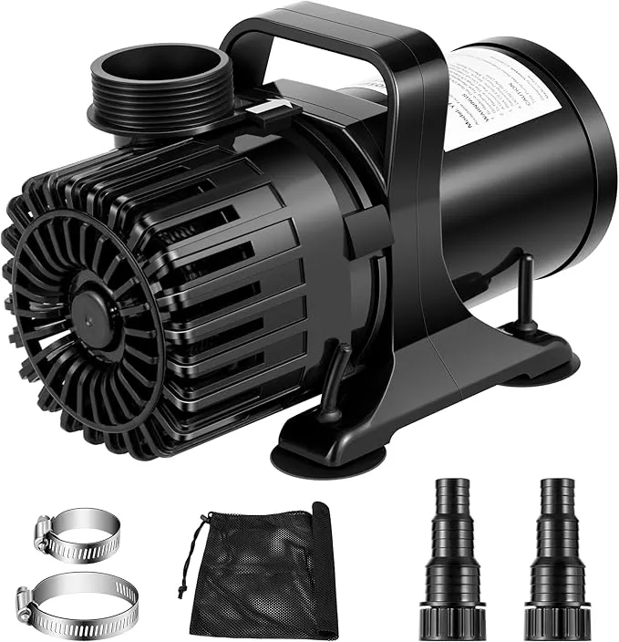 vivosun-1800-gph-submersible-water-pump-with-barrier-bag-100w-pond-pump-with-14f VIVOSUN 1800 GPH Submersible Water Pump with Barrier Bag, 100W Pond Pump with 14FT. Lift Height, Ultra Quiet Aquarium Pump for Pond, Waterfall, Fish Tank, Statuary, Hydroponic