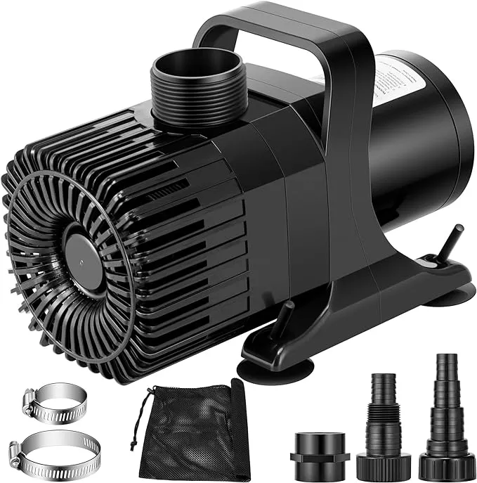 vivosun-2600-gph-submersible-water-pump-with-barrier-bag-ultra-quiet-200w-pond-p VIVOSUN 2600 GPH Submersible Water Pump with Barrier Bag, Ultra Quiet 200W Pond Pump for Pond, Waterfall, Fish Tank, Statuary, Hydroponic, 20Ft. Lift Height