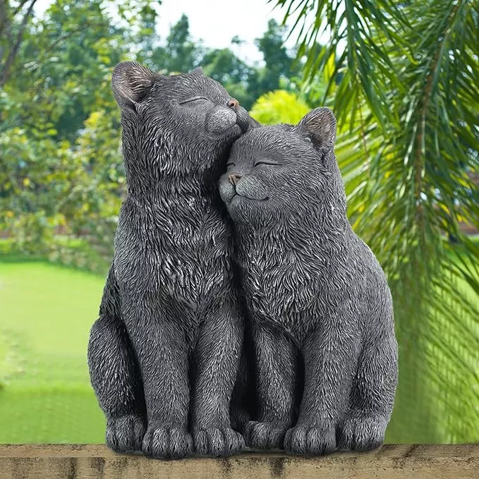 wenqik-black-cat-statue-garden-couple-kitten-figurines-decor-resin-cat-sculpture Wenqik Black Cat Statue for Garden Couple Kitten Figurines Decor Resin Cat Sculpture Decorative Garden Statues for Outside Patio Yard Farmhouse Gifts for Animal Lovers Mom 8.66 x 5.7 x 10.62 Inch