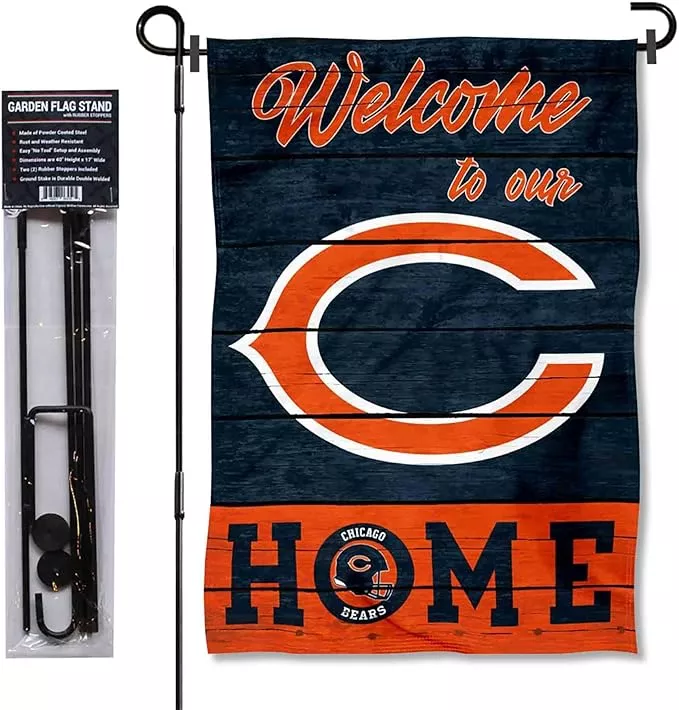 wincraft-bears-welcome-to-our-home-garden-flag-flagpole-mount WinCraft Bears Welcome to Our Home Garden Flag and Flagpole Mount