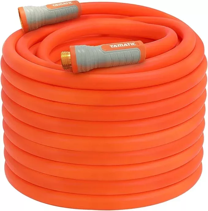 yamatic-heavy-duty-garden-hose-5-8-in-x-100-ft-with-swivel-fitting-super-flexibl YAMATIC Heavy Duty Garden Hose 5/8 in x 100 ft with Swivel Fitting, Super Flexible Water Hose, All-weather, Lightweight, Burst 600 PSI