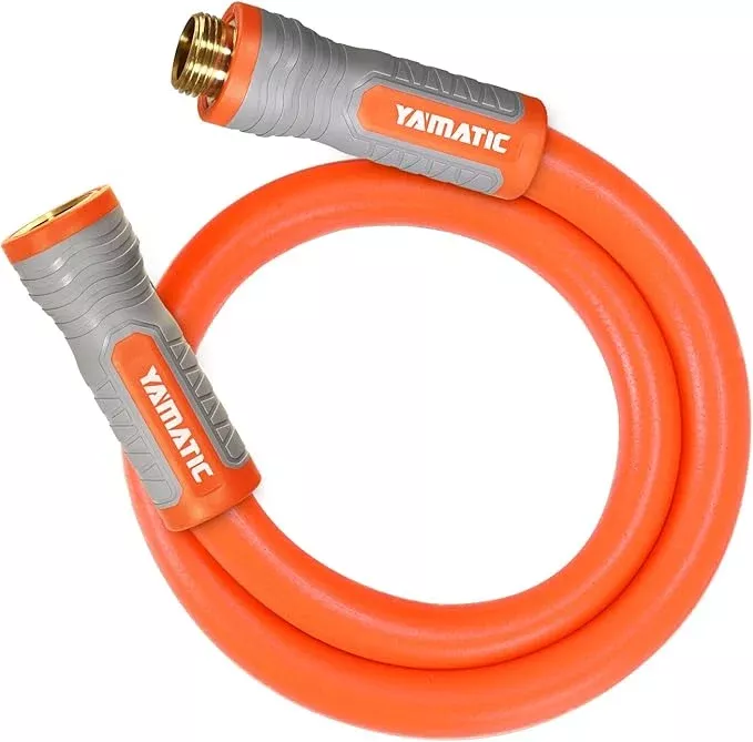 yamatic-heavy-duty-short-garden-hose-5-8-in-x-3-ft-with-swivel-fitting-super-fle YAMATIC Heavy Duty Short Garden Hose 5/8 in x 3 ft with Swivel Fitting, Super Flexible Leader hose,All-weather, Lightweight, Burst 600 PSI