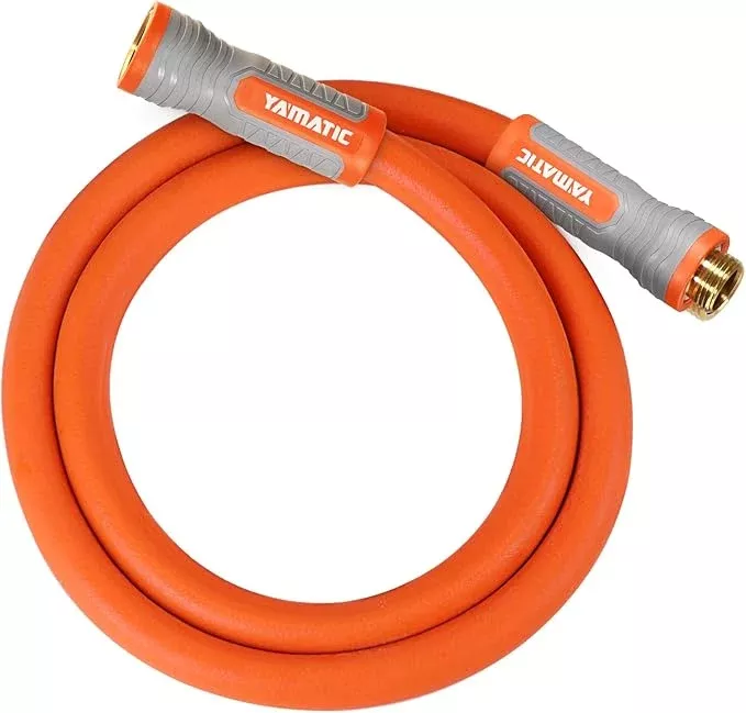 yamatic-heavy-duty-short-garden-hose-5-8-in-x-5-ft-with-swivel-fitting-super-fle YAMATIC Heavy Duty Short Garden Hose 5/8 in x 5 ft with Swivel Fitting, Super Flexible Leader hose,All-weather, Lightweight, Burst 600 PSI