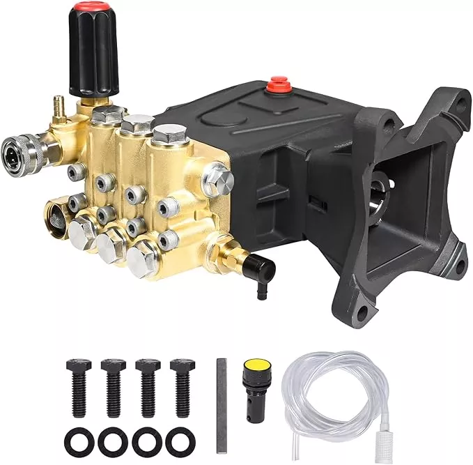yamatic-horizontal-triplex-plunger-pressure-washer-pump-1-shaft-4300-psi-4-2-gpm YAMATIC Horizontal Triplex Plunger Pressure Washer Pump 1" Shaft 4300 PSI 4.2 GPM, Replacement for Simpson AAA 90034, 90039,90038, Honda GX340, GX390, GX270 for Industrial Gas Powered Washers