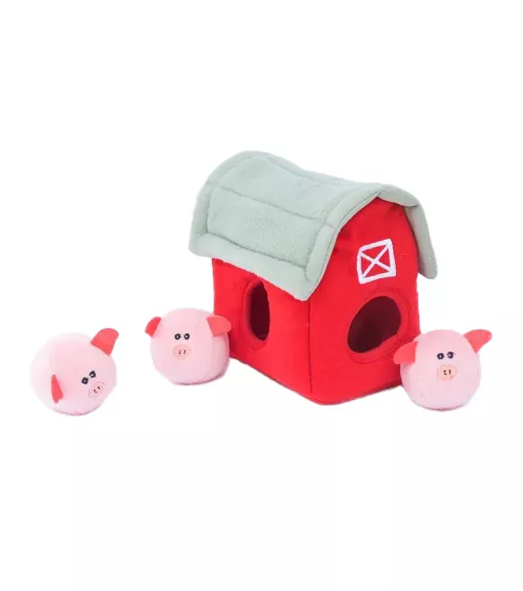 ZippyPaws, Burrow Pig Barn with Bubble Babiez