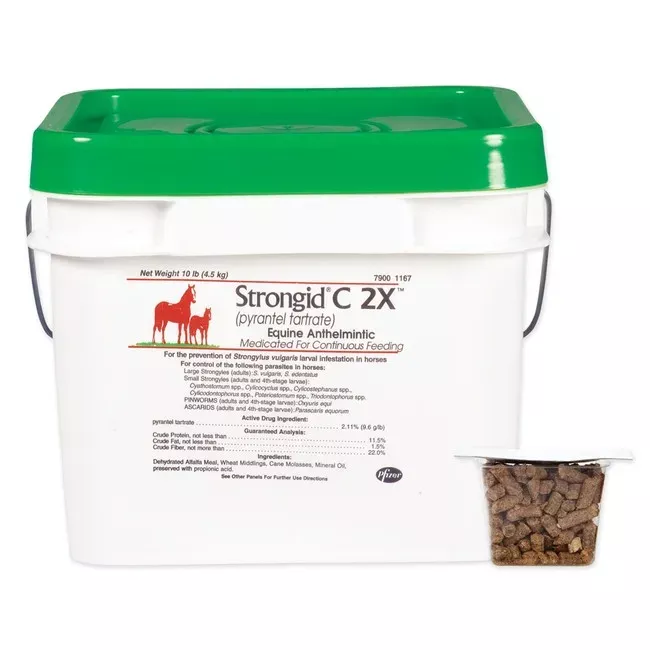 zoetis-strongid-c-2x-daily-feed-pelleted-wormer-10-lb Zoetis, Strongid C-2x Daily Feed Pelleted Wormer, 10 lb